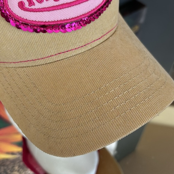 Von Dutch Corduroy w/ Pink Sequin Trucker Hat NWT - Picture 3 of 10